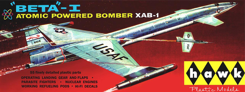 XAB-1 Beta-1 Atomic-Powered Bomber - Hawk - Box Art 1