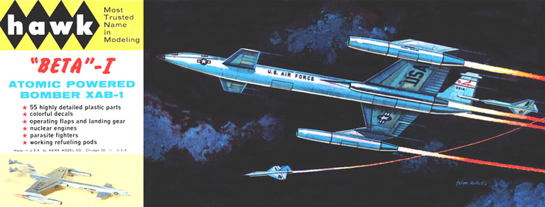 XAB-1 Beta-1 Atomic-Powered Bomber - Hawk - Box Art 2