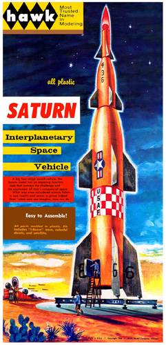 Hawk Saturn Interplanetary Space Vehicle - Original Box Art
