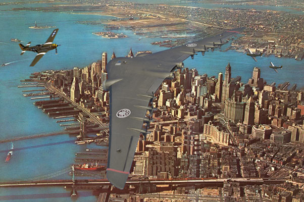 Hydra Flying Wing Over Manhattan