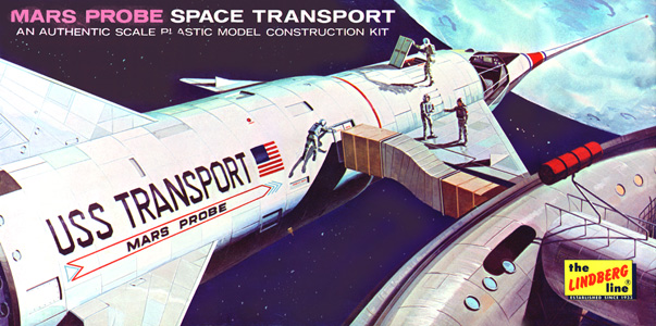 Lindberg Transport Rocket - Mars Probe Box Art