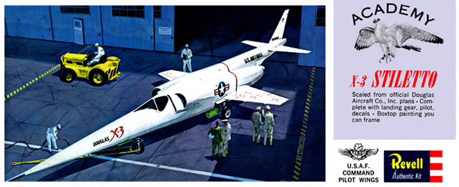Douglas X-3 Stiletto- Revell - 2nd Re-Release Box Art