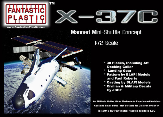 Boeing X-37C Manned Mini-Shuttle - Fantastic Plastic Models Box Art